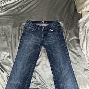 7 For All Mankind Dark Blue Flare Jeans